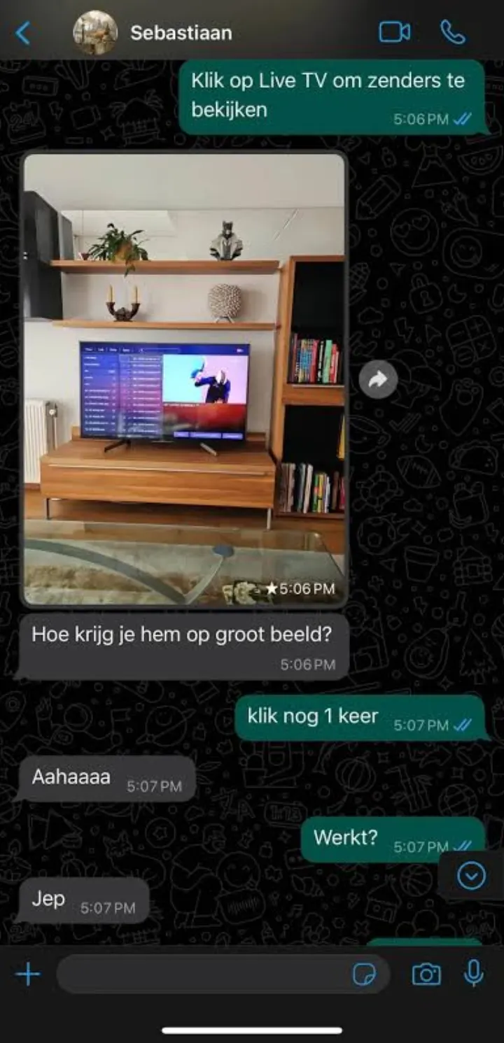 WhatsApp support chat: Aiuto setup